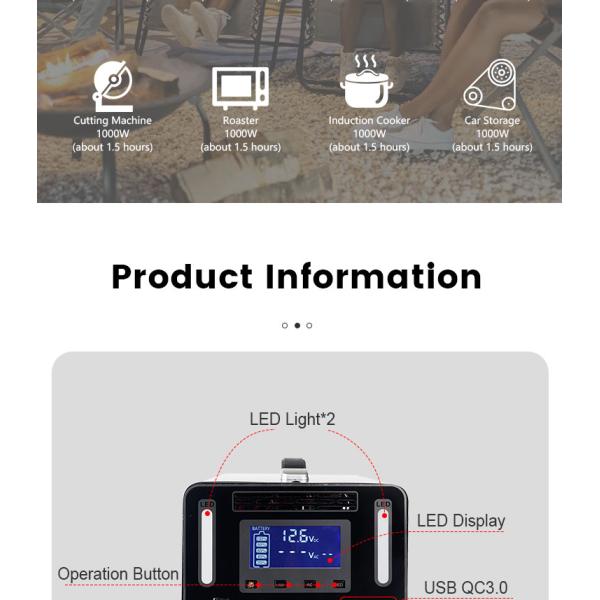 1200 Вт портативная электростанция литий-ионная 12В 100ah 120ah солнечная батарея