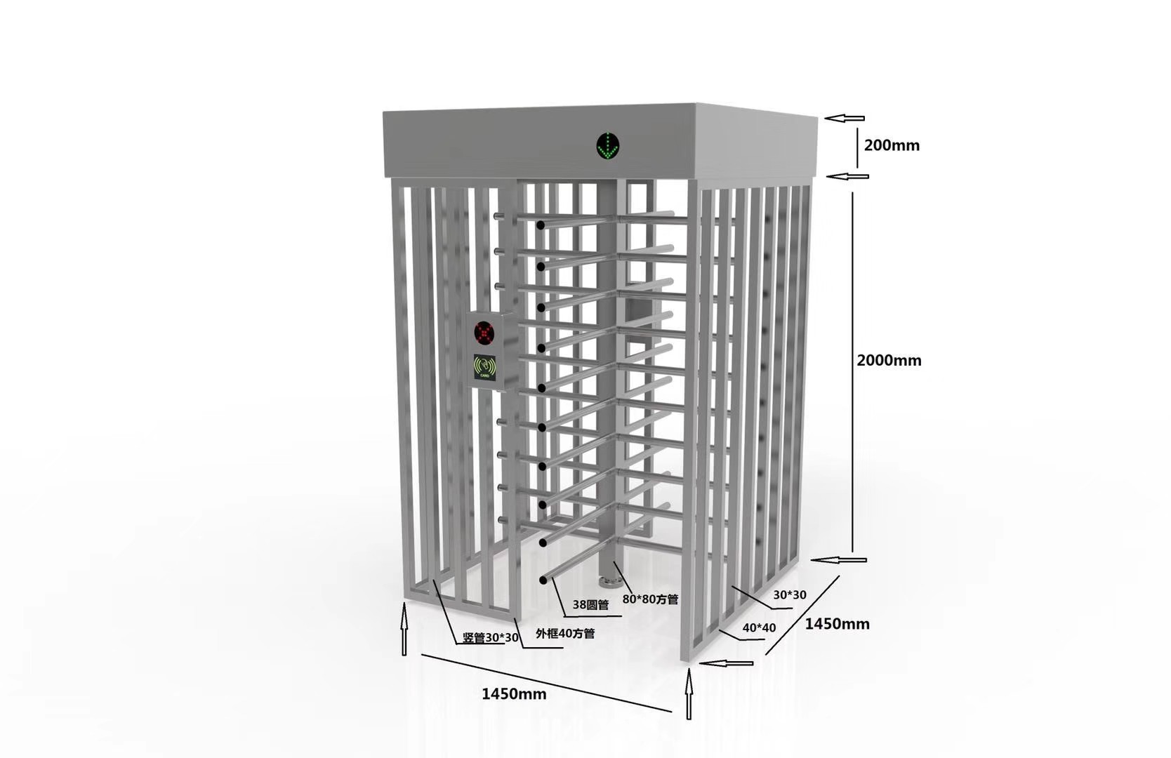 Одиночная расмка металлоискателя майны SS304 60W Rfid