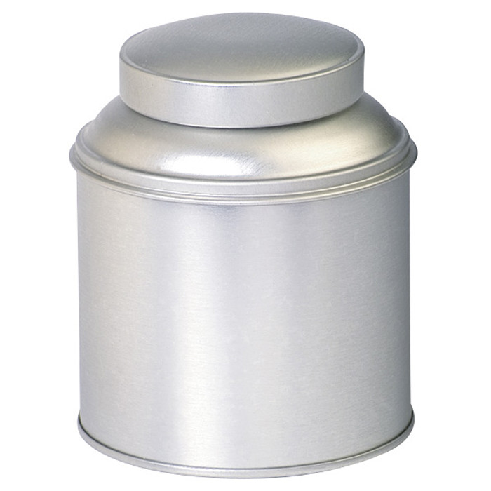 Custom Hinged Lid Metal Tin Box / Round Tin Container Glossy Varnish