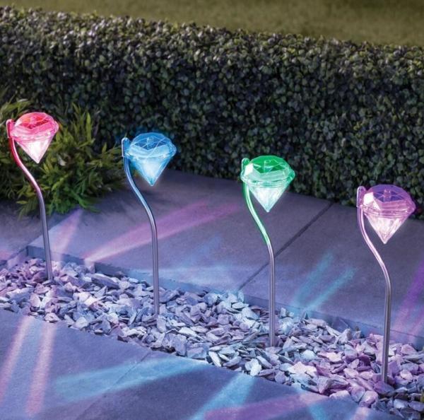 Garden Decorative Solar Garden Light,Solar Lawn Light, Solar Lawn Light, Ground Plug Solar Diamond Lamp