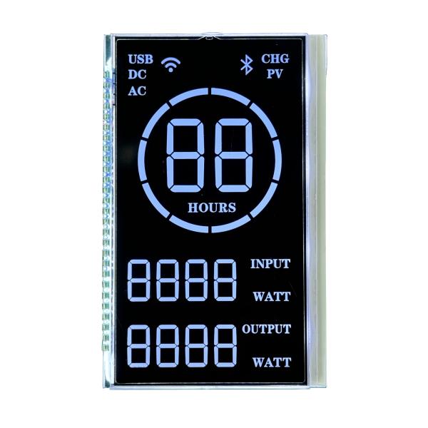 7 Segment VA Black LCD Customization Negative Display 5V 27PIN