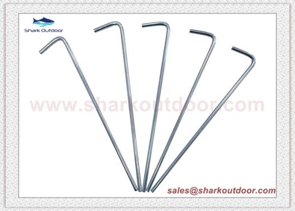 Question Mark Shaped Tent Pegs Camping Stake Steel Wire Half Round Garden Nail