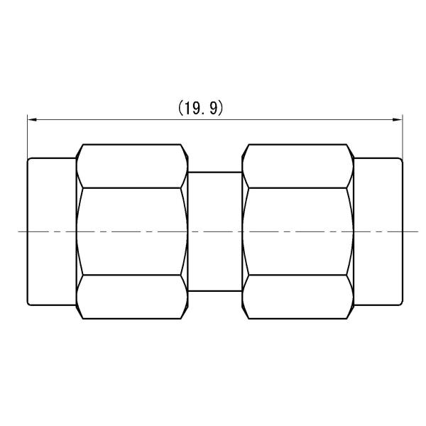 2Conector coaxial RF tipo K de 92 mm, de macho a macho, recto