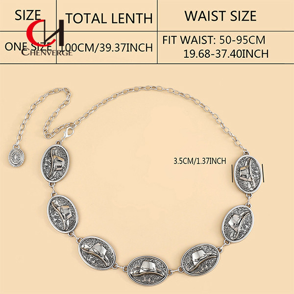 Женский стильный летний металлический ремень в стиле отпуска из стерлингового серебра с пряжкой для ремня