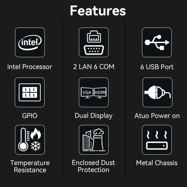 Intel Celeron J1900 Fanless Industrial PC With Dual COM GPIO And DDR3L 8G