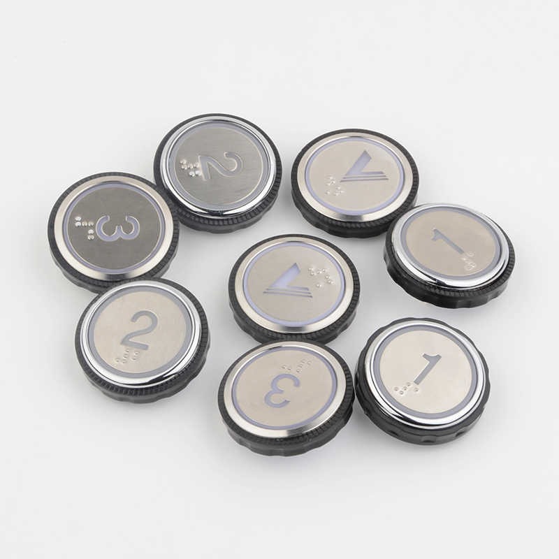 Good Quality Elevator Push Button Stainless Steel Plate With Braille Tact Switches  Elevator Circle Button