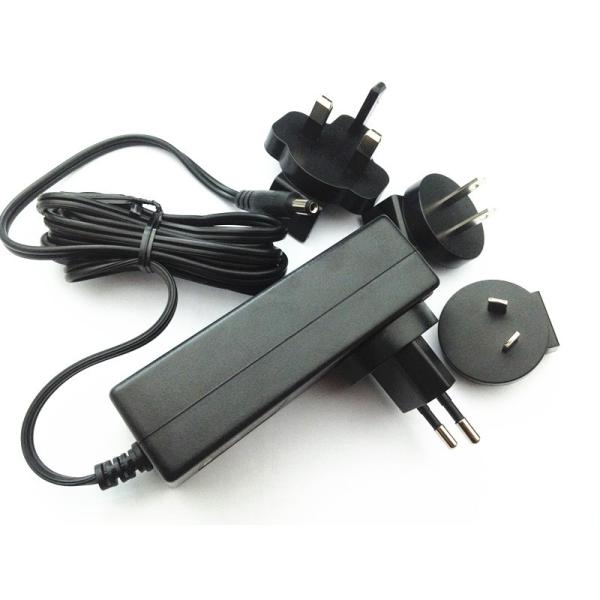 12V 2A exchangeable UK AUS USA EU AC plug 2M cable 18AWG cable  LED light box