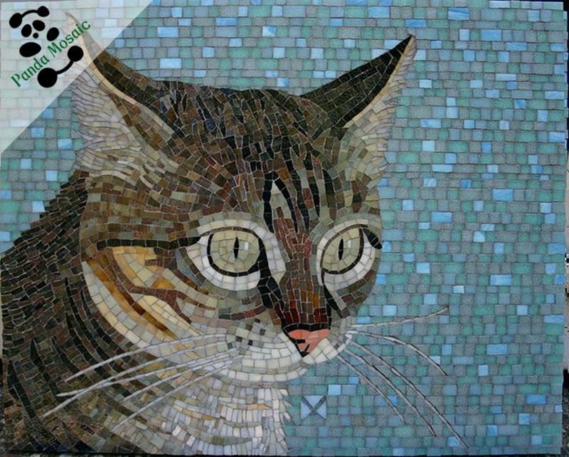 Bird Handmade Animal Design Wall Tile Chinese Mosaic Picture Glass Mosaic Wall Art Murals