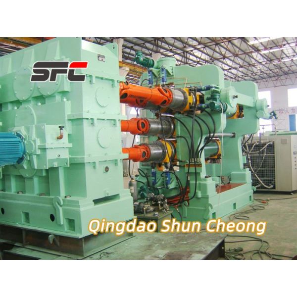 Precise Control Rubber Calender Machine with PLC Control System Electric Heating and Automatic Operation