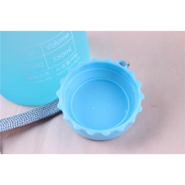 Unbreakable 550mL BPA Free Water Bottle in Candy Colors for School Children 6.8x20cm