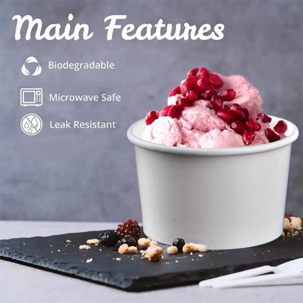 Custom Ice Cream Cup Packaging Disposable Paper Cup Without Lid US Currency US