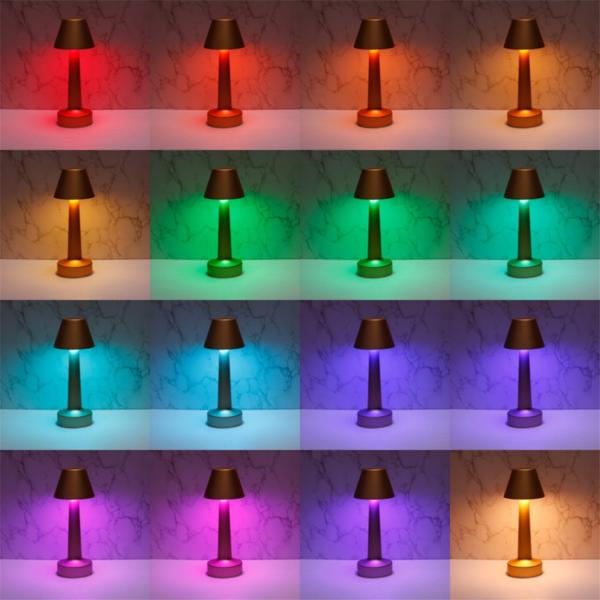Phonecontrol Rechargeable Table Lamp, RGBW Portable Night Light for Living Rooms, Bedrooms and Camping