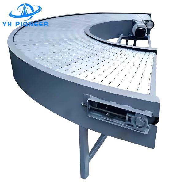 Aço inoxidável Chain Plate Turn Conveyor para configurações de produção otimizadas