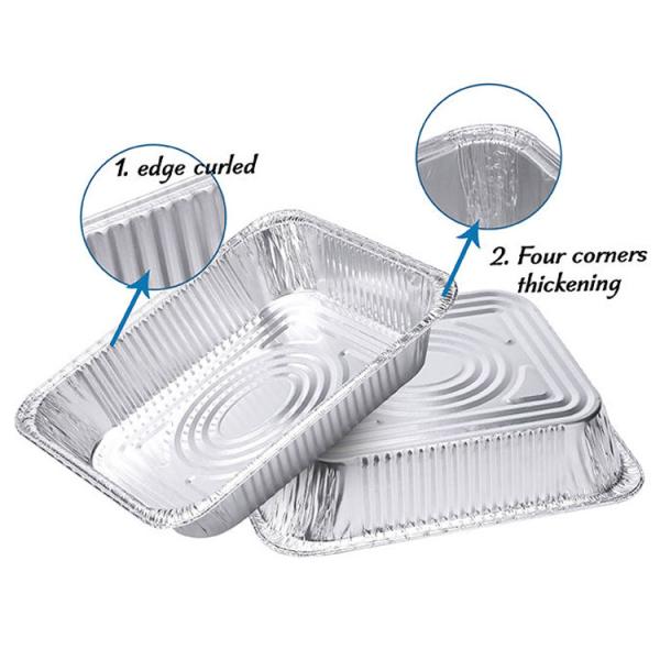 Foil Box Disposable Catering Aluminum Foil Serving Pan For Party Activities