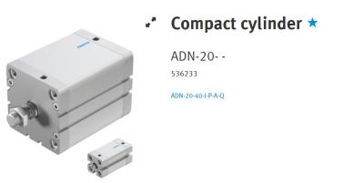 Compact air cylinder, double-acting   ADN-20-40-I-P-A-Q   536233