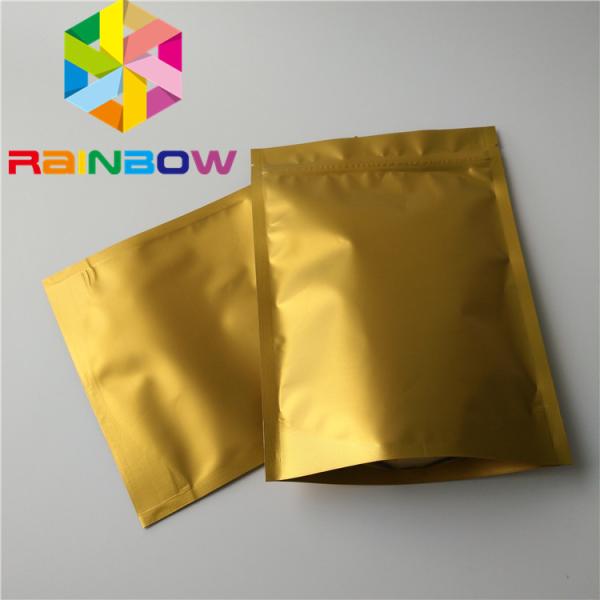 Glod Color Snack Bag Packaging , Zipper Stand Up Bags For Protein Powder / Dry Nut