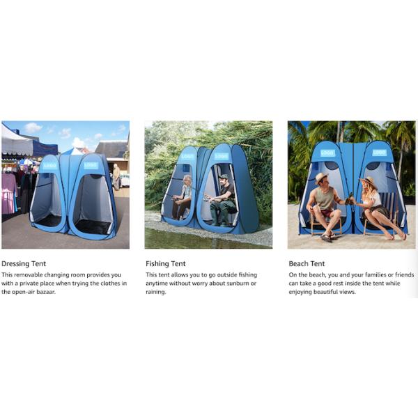 94.5*47.2*74.8 дюймов водонепроницаемые голубые полиэстерные 190T всплывающие шатры с полным покрытием и мгновенной установкой