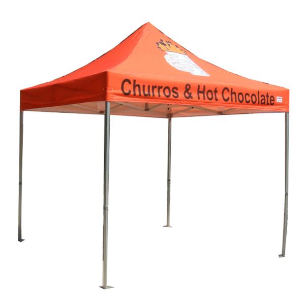 Orange Color 5x5 Pop Up Tent Corrosion Resistance With Sunshade Cover