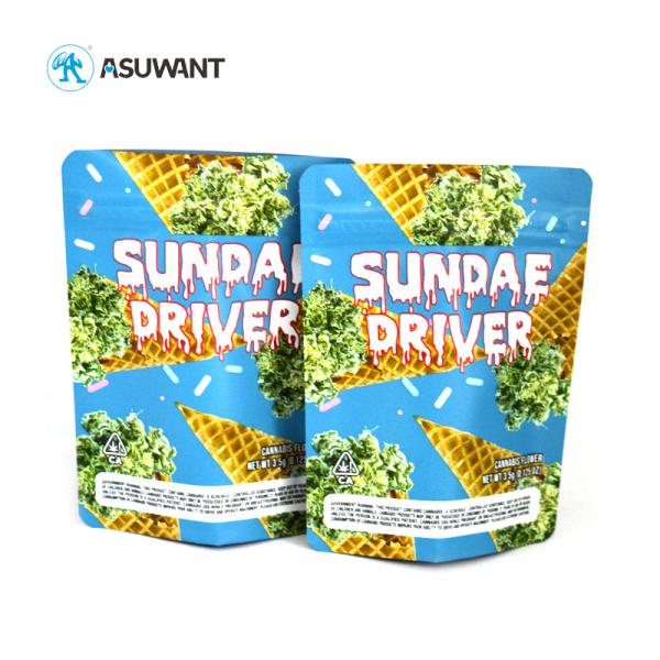 Multi Color Edible Medical Mylar Ziplock Bags Aluminium Foil Zip Lock Pouches