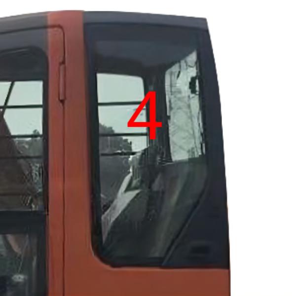 Excavator Cabin Custom Windshield Glass Left Door Rear Position NO.4