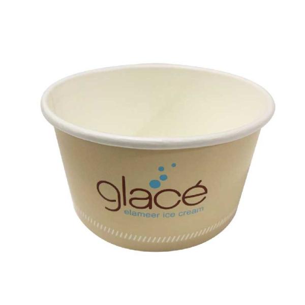 Aqueous Lined Biodegradable 6 Oz Ice Cream Cups Eco Friendly Paper Ice Cream Cups