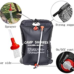 Portable Shower Bag, Travel Wash Kit, Camping Accessory, Outdoor Travel Camping Hiking, Pump, Sprayer
