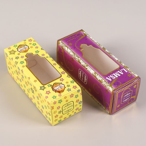 Cajas de papel impresas para lápiz labial, caja de embalaje, estampado en caliente, caja de aceite esencial, cartulina blanca, caja de color para perfume