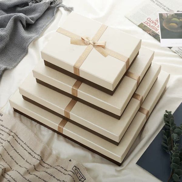 Simple Gift Packaging Box Empty Box Universal Photo Frame Scarf Top And Bottom Cover Gift Box Wholesale