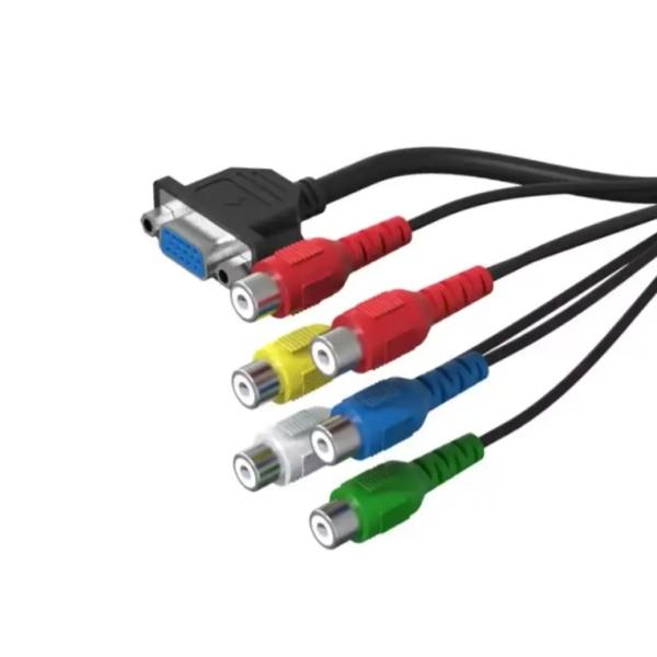 New Style 1080p HDMI to RCA AV 6RCA Converter Video Audio Adapter Cable for PC, Laptop, HDTV, DVD, VHC VCR