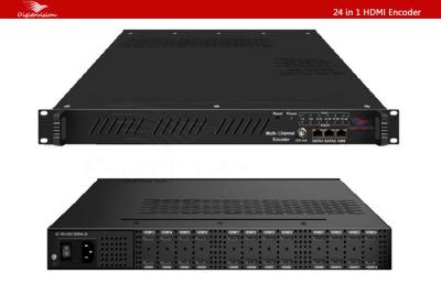 24 in 1 MPEG-4 AVC/H.264 HD Encoder, 1080P HDMI Digital TV Encoder 24-Channel HDMI Input IP Streaming Output
