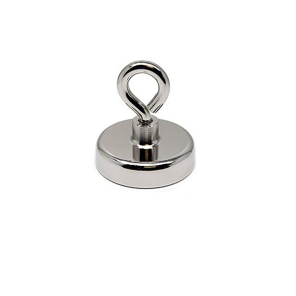 Nickel Coated Neodymium Eyebolt Magnet Double Sided Fishing Magnet