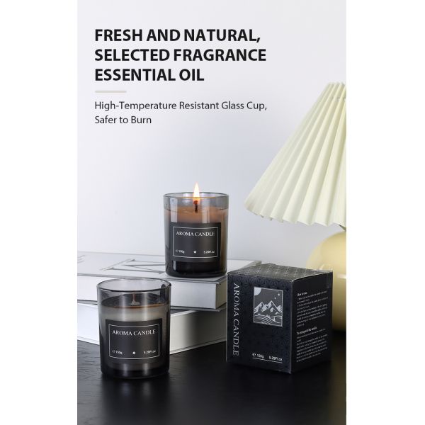 Elegant Romantic Aromatic Candle 150g For Aromatherapy Relaxation