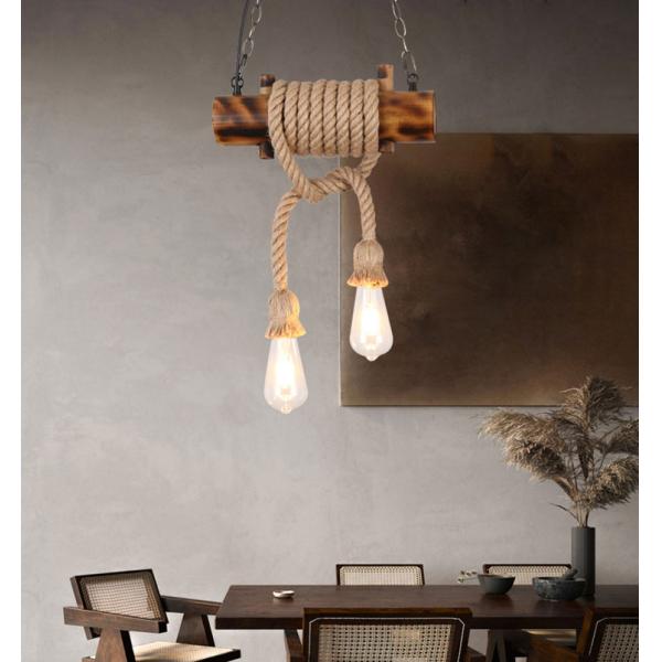 American Retro Attic Light Bamboo  Rope Chandelier(WH-VP-218)