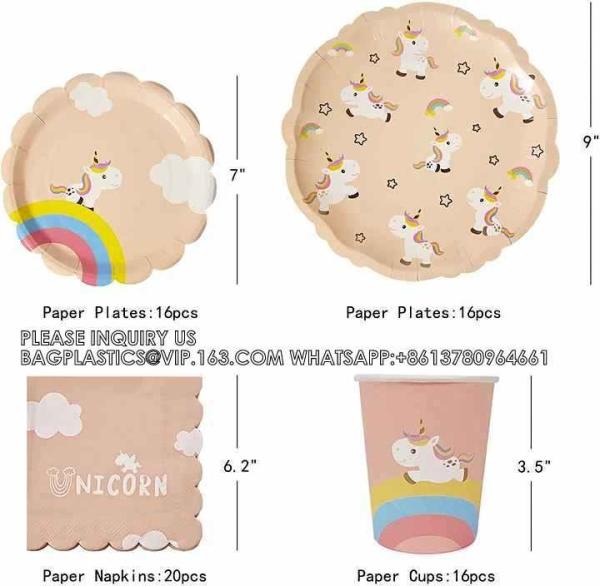 Hot Stamping Unicorn Themed Children'S Birthday Suit Party Supplies Creative Unicorn Party Supplies