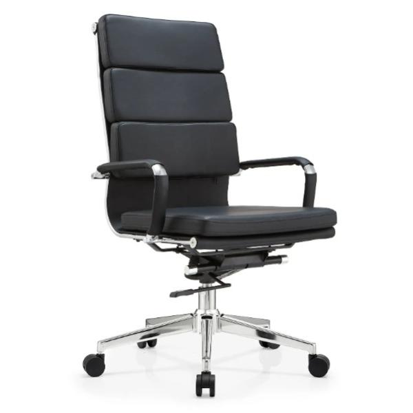 Office Leather Office High Back Chair Executive Wooden Frame Office Chair