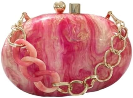 Акриловый вечерний сумка с сцеплением для женщин Шкалочная форма плечевая кроссбоди сумка блестящая мраморная сумочка сумочка