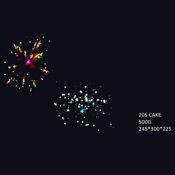 Chinese Customized Export Fireworks Salute High Quality 20 Shots Cake Fire Works