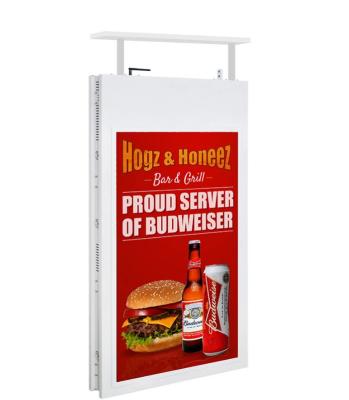 Cor personalizada de suspensão do LCD Digital do lado Signage dobro para a propaganda interna