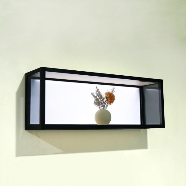 810x200x298mm Aluminum Luminous Cube Wall Shelf For Living Room Decor