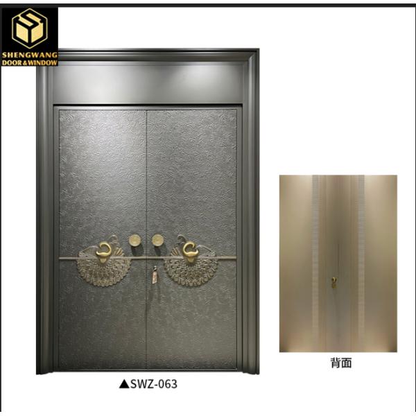 Porte de salle d'aluminium de 5 mm HPL Fire avec cadre en aluminium et serrure pour la sécurité