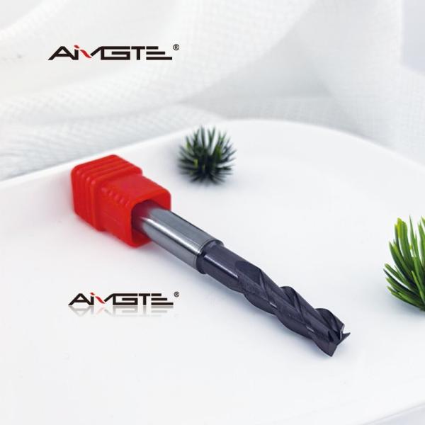 8.6mm 3 Flute Carbide Shank Relief End Mill  AlTiCrN Coated for Mold Steel  Die Casting High Feed Flat Bottom CNC Milling Cutter
