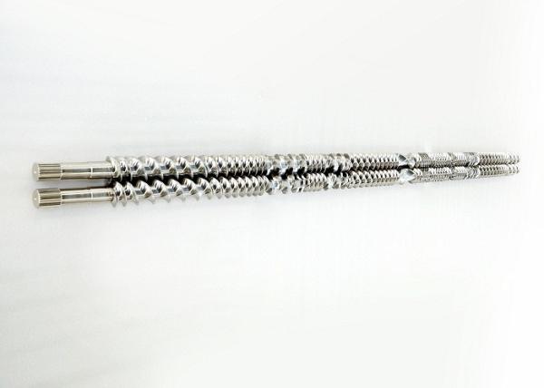 Customized Steel Screw Shaft , Cr - Mo Alloy Twin Screw Extruder Parts
