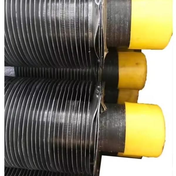 DELLOK 4mm-15mm Tube Thickness Extruded Fin Tube Machine With Black Coating Or Varnish Protection