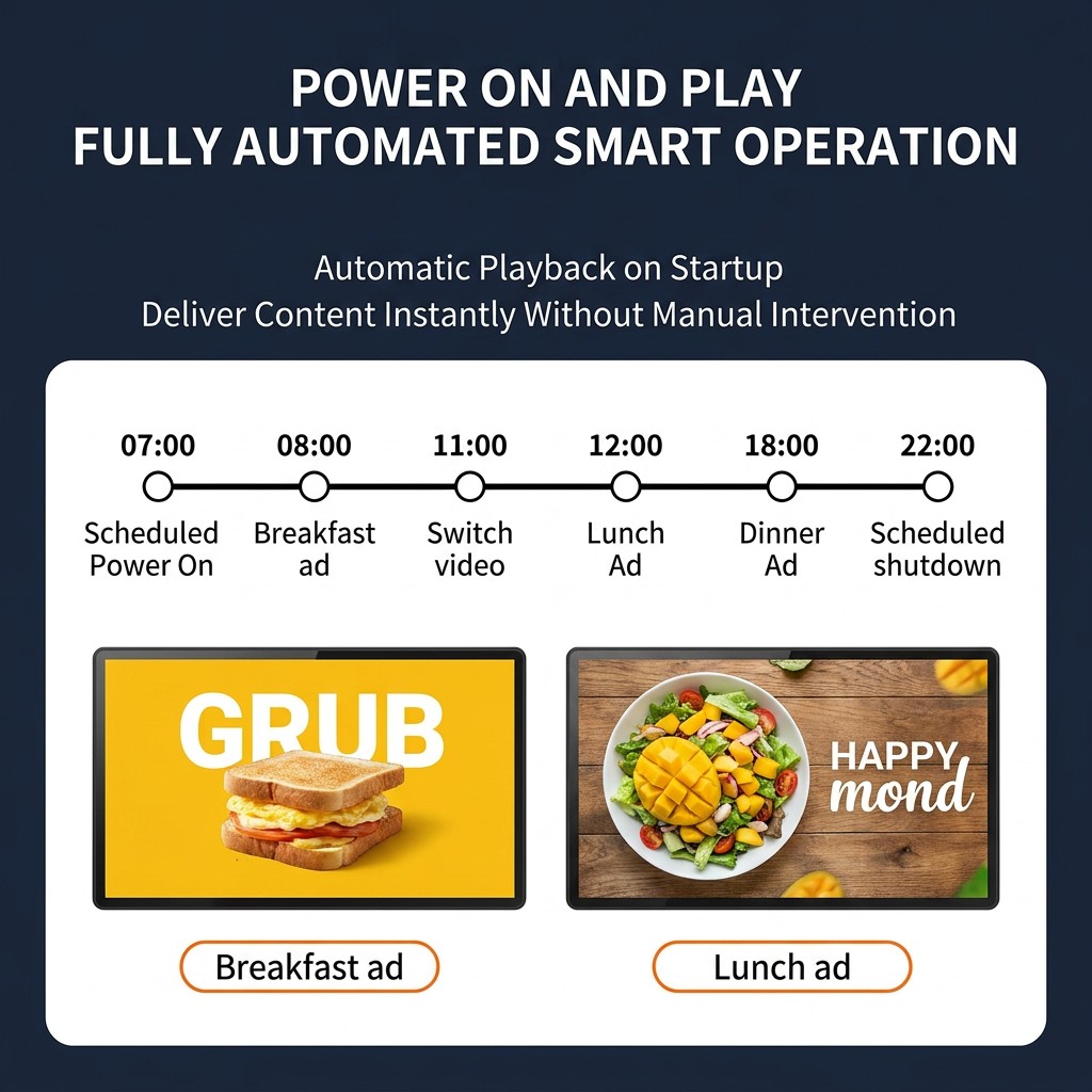 21.5 Inch Wall Mounted Stretched Bar LCD Display with Built-In CMS for Advertising Media Player