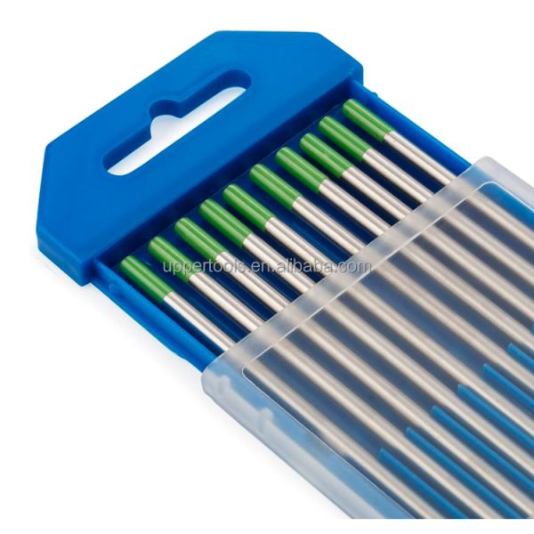 175 mm 1,6 mm Lantano verde puro de tungsteno Tig electrodo de soldadura 10 piezas