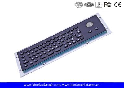 Teclado preto industrial do metal do quiosque da Líquido-Prova metálica com Trackball