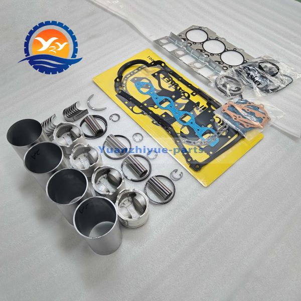 4JG1 Rebuild Overhaul Repair Kit With Engine Bearings Cylinder Liner Piston Rings Full Gasket Kit for Hitachi Excavator Parts