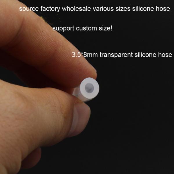 Tuyau transparent inodore de silicone 2x4mm 3x5mm 5x7mm expansibles