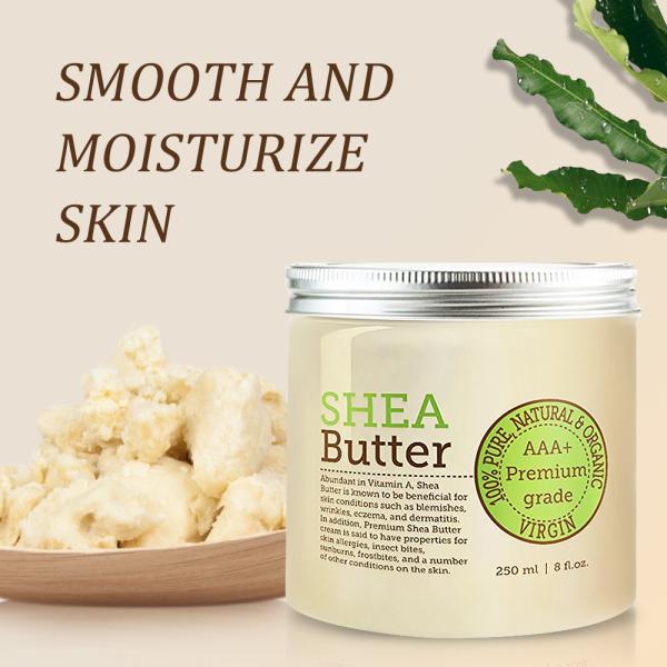 100% Pure Natural Organic Shea Butter Hair Body Dry Skin Relief Daily Skin Moisturizer