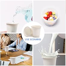 Compostable Disposable 3oz Bathroom Cups 100P Mouthwash Eco Friendly  Cups Biodegradable Bath Rinse Medicin